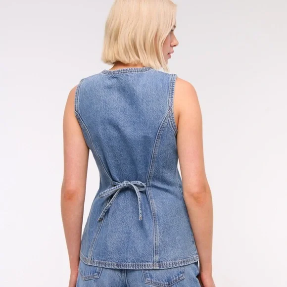 Abercrombie & Fitch Denim Vest - Picture 2 of 3